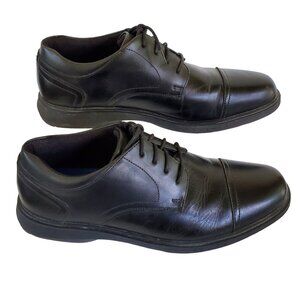 Nunn Bush Men's KORE Memory Foam Black Leather Oxfords Sz 9.5W Comfort Lace up